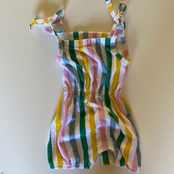 hugo loves tiki 18-24M shoulder-tie terry romper - Picture 3 of 4